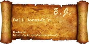 Bell Jonatán névjegykártya